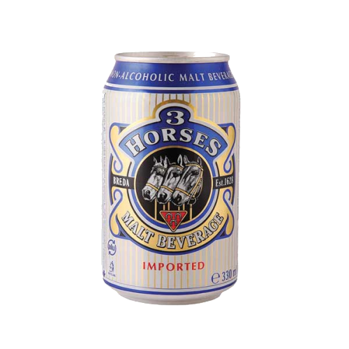 3 HORSES MALT BEVERAGE CAN 330ML,0.75