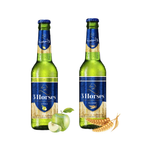 3 Horses Malt Beverage 330ml Bottle - All flavours,1.00