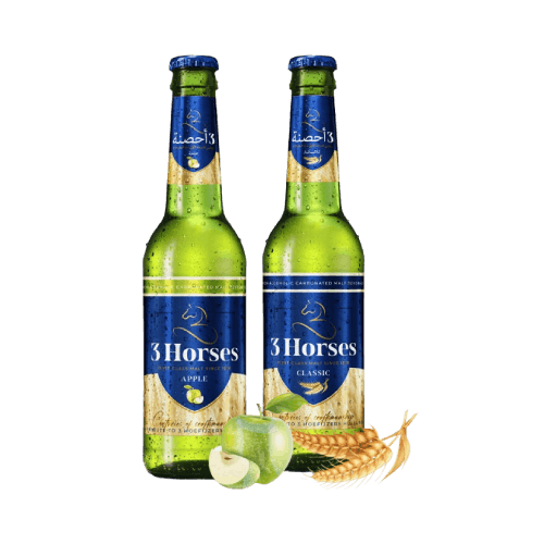 3 Horses Malt Beverage 330ml Bottle - All flavours,1.00