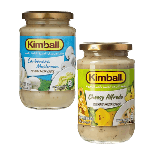 Kimball Pasta Sauce 350g - Mushroom Carbonara, Cheesy Alfredo,1.00