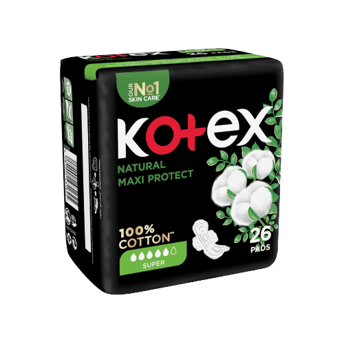 Kotex Maxi Cotton Maxi Super - 26 pcs,7.00
