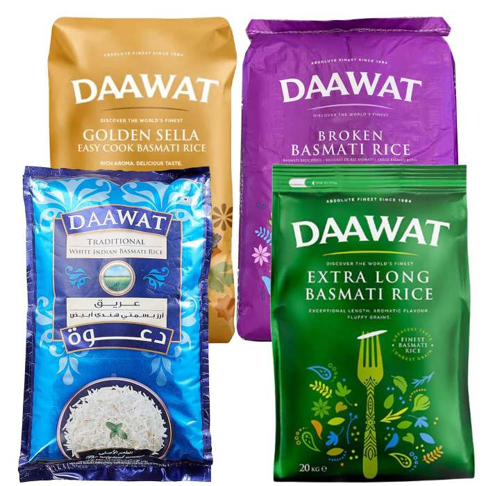 Daawat Rice 20kg - All Varieties,10.00