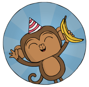 Birthday monkey with banana