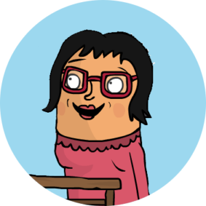 teacher with blue background