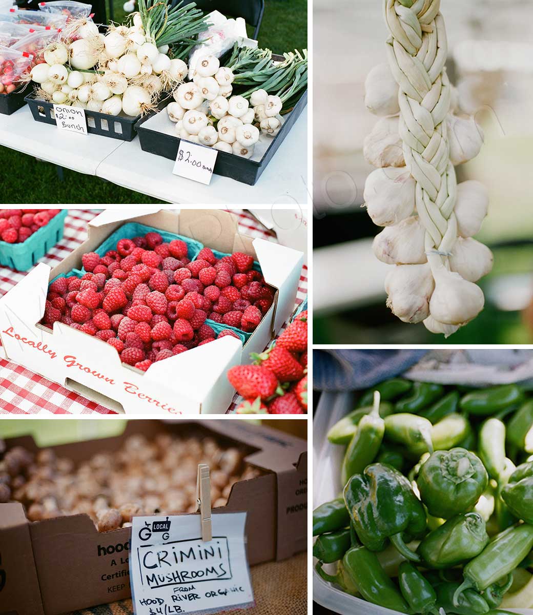Fresh ingredients from local farmers market