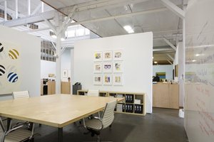 Preview of Grand Image - Image 3: Dining Table, Furniture, Table, Chair, Conference Room, Indoors, Meeting Room, Room, display, art, skylight, partition.