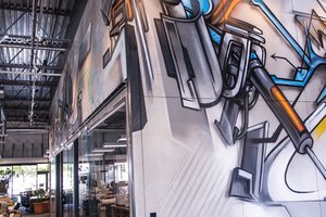 Preview of Light Manufacturing - Image 2: Graffiti, Restaurant, Steel, Exposed Structure, Exposed Duct, Structure Steel, Office.