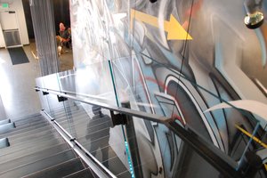 Preview of Light Manufacturing - Image 6: Graffiti, Stair, Staircase, Steel, Glass, Chainmail, Curtain.