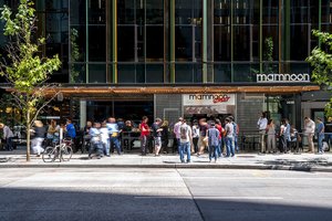 Preview of Mamnoon Street - Image 7: Flora, Jar, Wood, Concrete, Street, Steel, Glass, Window, Restaurant, Storefront, Dining Table.