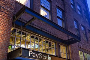 Preview of Payscale - Image 13: Brick, Cafe, Restaurant, Building, Outdoor, Glass exterior, Structure steel.