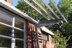 Preview of Shelter House - Image 2: historic, Patio, Pergola, Porch, Flora, Jar, Plant, Potted Plant, Pottery, Vase, Structure steel, sun screen, glass exterior.