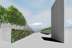 Preview of Teague Boeing - Image 2: Flora, Plant, Tree, Ivy, Oak, Sycamore, Building, Office Building, Conifer, Yew, Fence, Hedge.