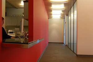 Preview of Teague - Image 1: Corridor, Flooring, color, concrete floor, wood ceiling, lighting.