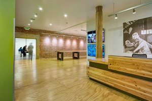 Preview of Gaming Lab - Image 7: historic, Human, People, Person, Flooring, Floor, wood floor, plywood, glulam, TV, monitor, steel black.