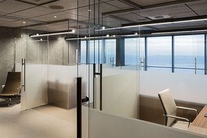 Preview of Zillow Executive Offices - Image 1: Chair, Furniture, Drawer, glass interior , etched glass, viroc, desk.