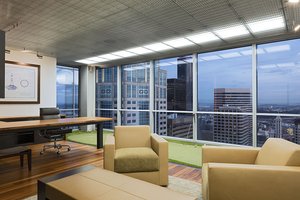 Preview of Zillow Executive Offices - Image 10: Couch, Furniture, Apartment, Building, Housing, Indoors, Chair, Interior Design, lighting, wood floor, office.