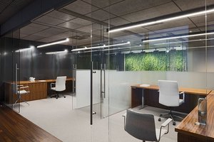 Preview of Zillow Executive Offices - Image 11: Chair, Furniture, Dining Table, Table, lighting , glass interior, desk.