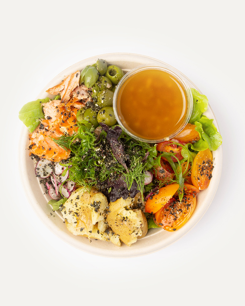 Lightly Smoked Salmon Salad