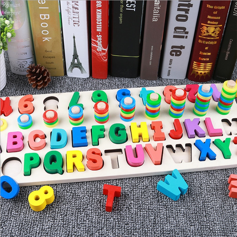 wooden counting puzzle