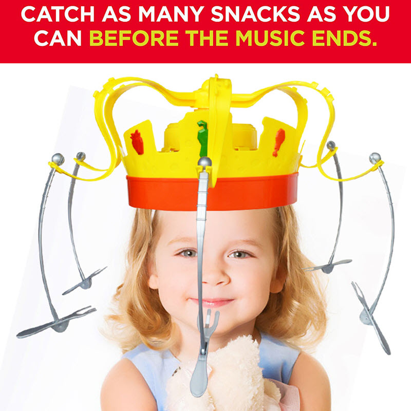 chow crown game kids electronic spinning crown snacks food kids & family game