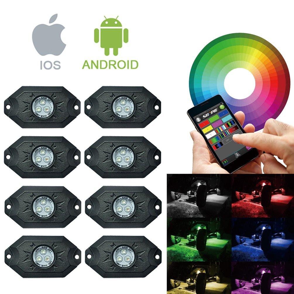 rgb led rock light bluetooth controller