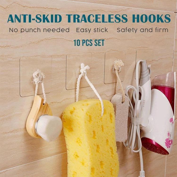Reusable Antiskid Traceless Hooks (10 PCS)