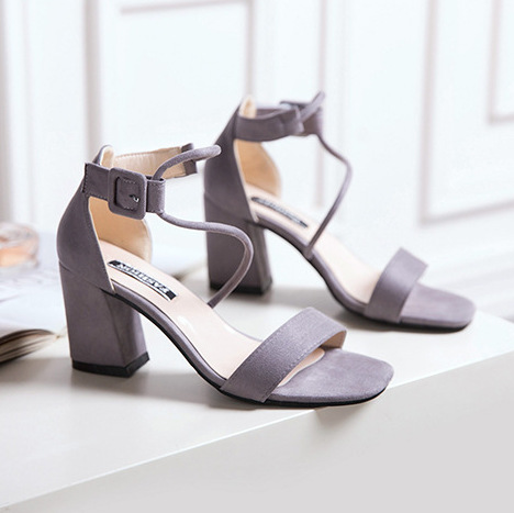 steel blue high heels