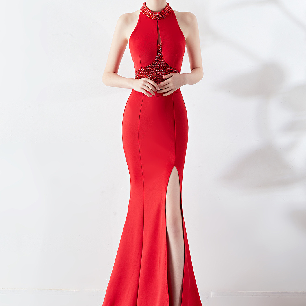 hot red one piece dress