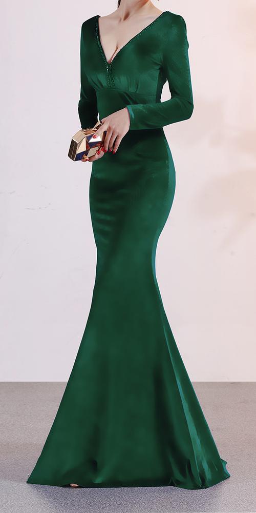 green velvet maxi dress