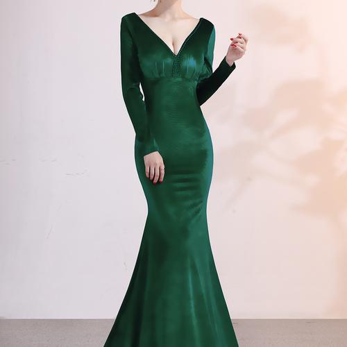 green sequin maxi dress