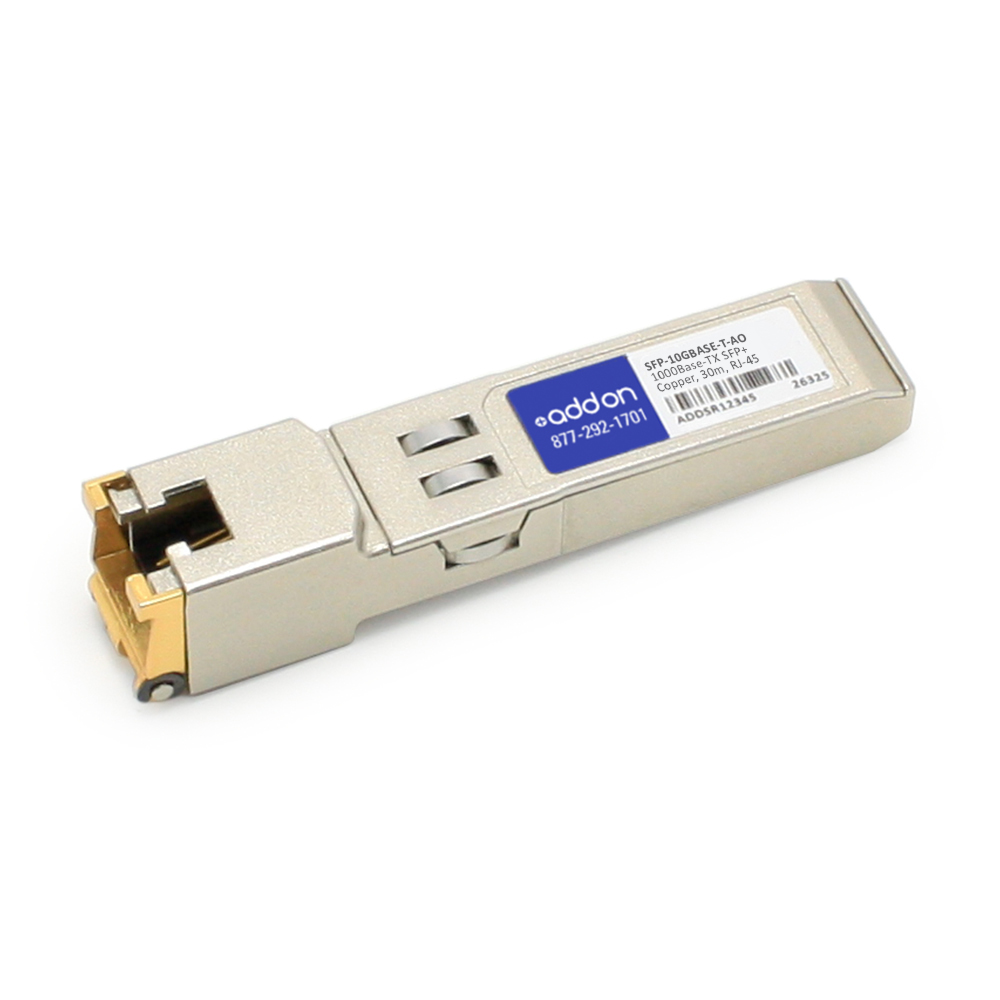 AddOn - SFP-10GBASE-T-AO 100/1000/10000Base-TX SFP+ Transceiver (Copper ...