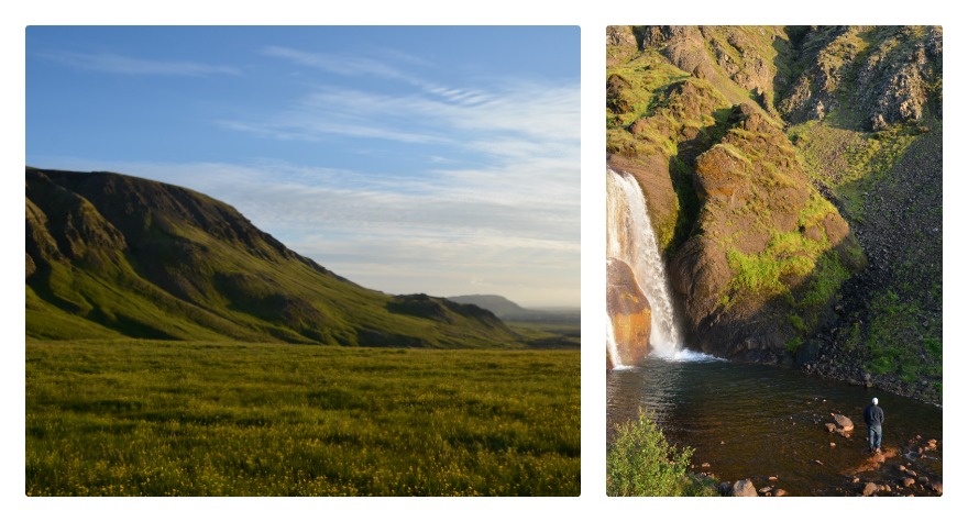 Helgufoss Waterfall