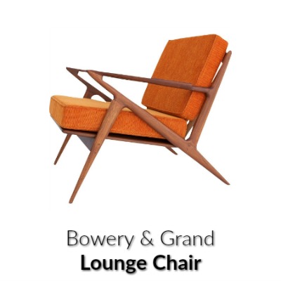 Bowery & Grand Orange Lounge Chair