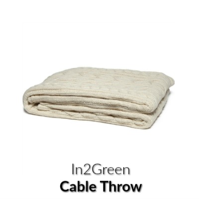 in2green Organic Fisherman Cable Eco Throw