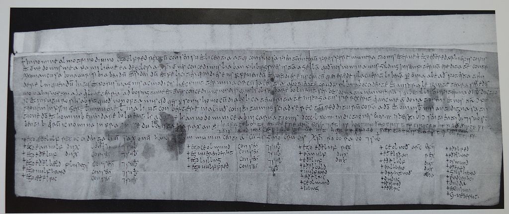 Charter S 344 (Stowe 19) by Archbishop Æthelred in association with King Alfred 973 .jpg