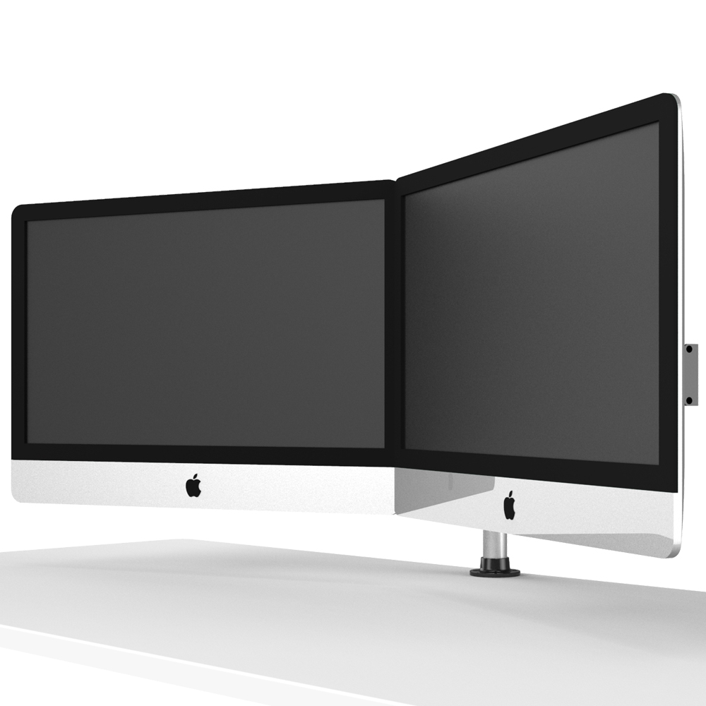 Dual Apple Monitor with Arc Cross Bar and 7in1 Base