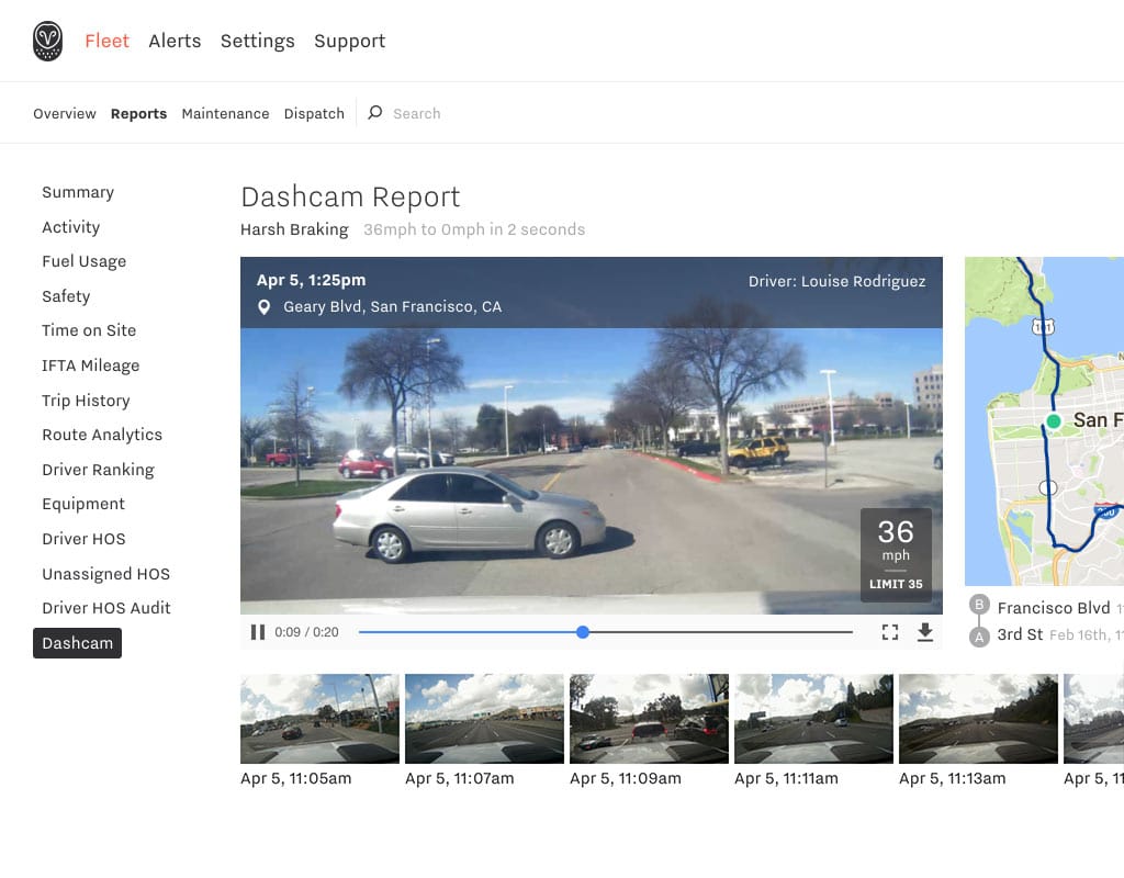 dash cam video safety