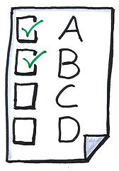 Multiple choice check box clip art