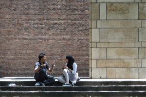 Conversation on steps