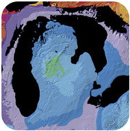 Diagrama da bacia centrado em Michigan