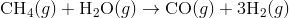 text{CH}_4(g)+text{H}_2text{O}(g) rightarrow text{CO}(g)+3text{H}_2(g)