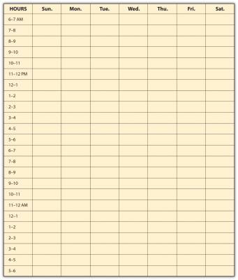 Empty time table