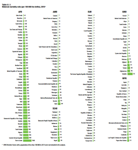 Maternal mortality ratio (per 100 000 live births), 2015