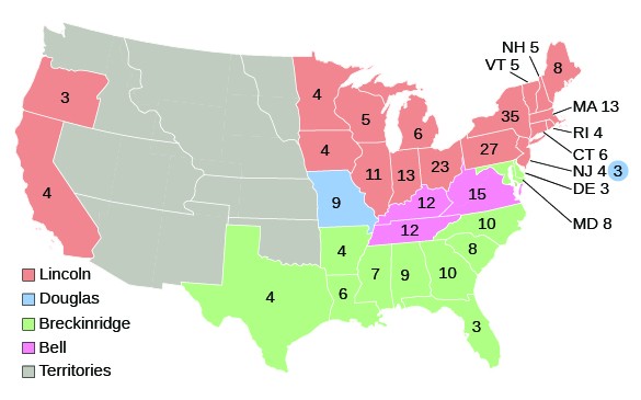 election of 1860 map worksheet