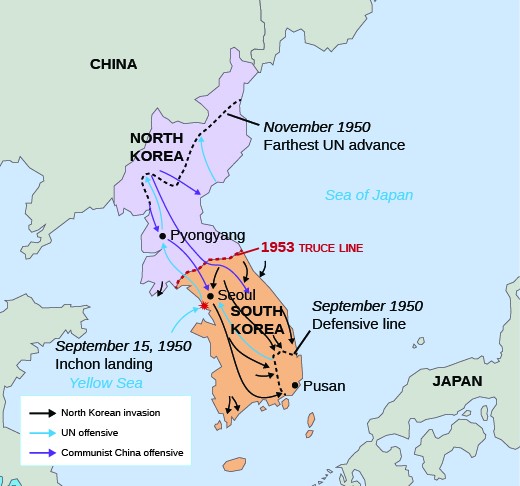 divided korea in 1945