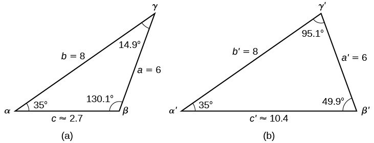 Non Right Triangles Law Of Sines Precalculus Ii