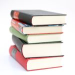 photograph of a stack of books