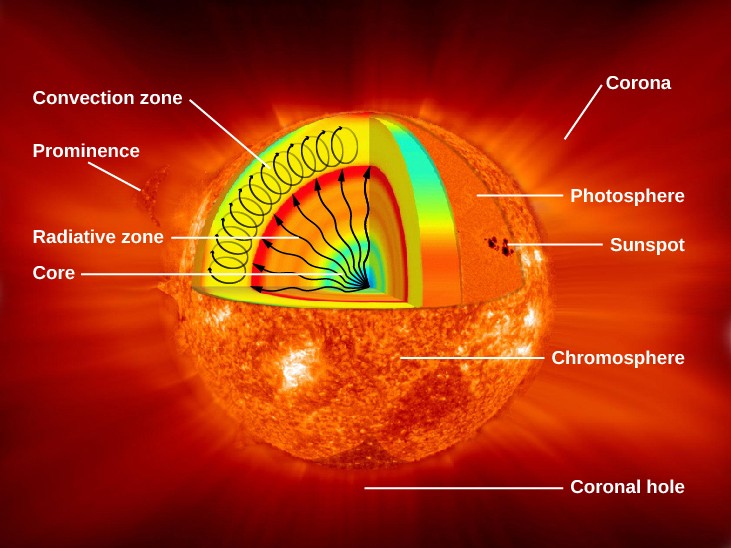 Label Diagram Of The Sun