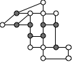 Graph with 25 edges and 20 vertices.