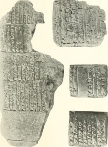 Babylonian cuneiform tablets from Internet Archive Book Images.